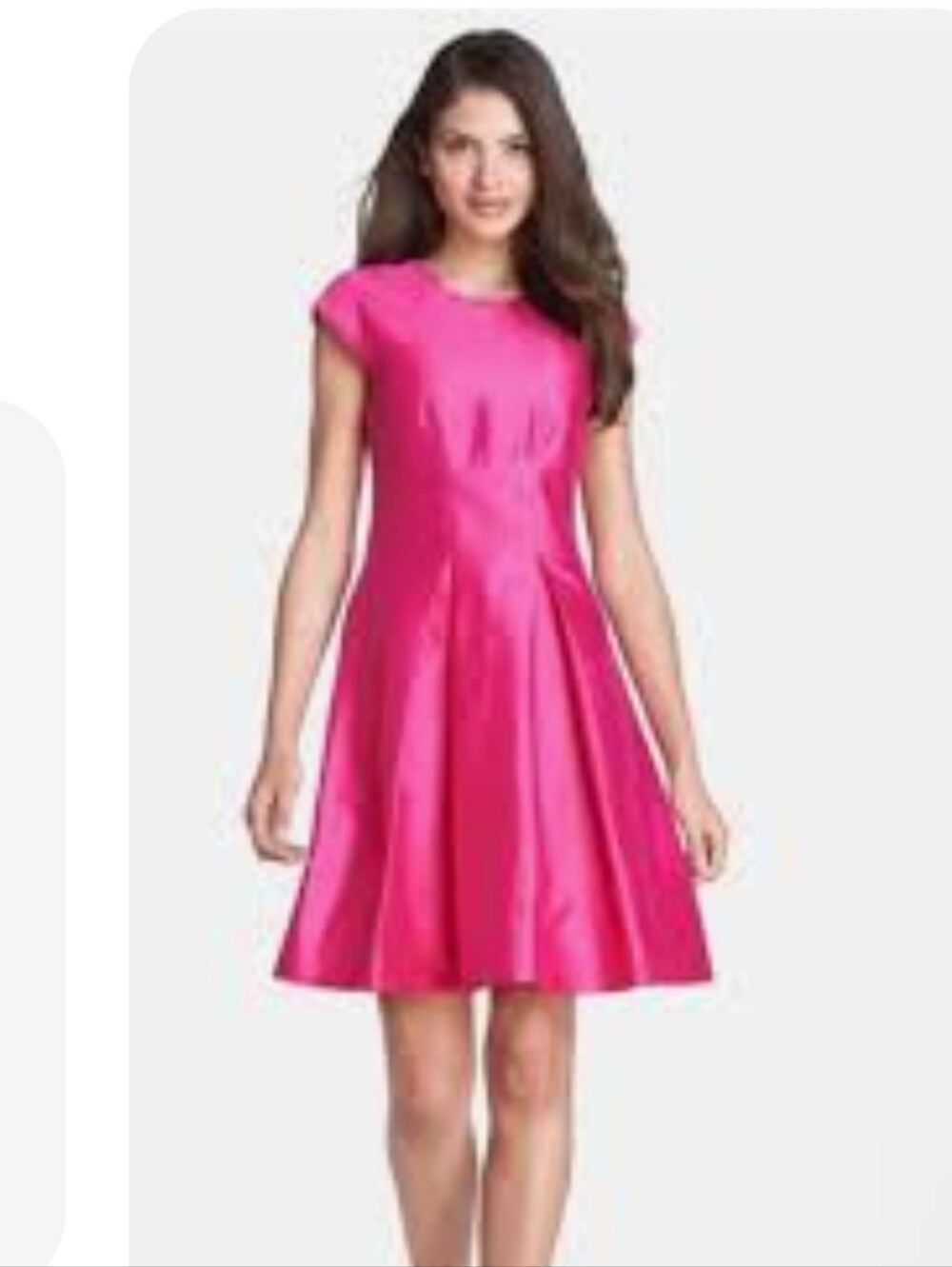 Kate Spade Bright Fuchsia Cap-Sleeve Fit & Flare Dress Sz 6 NWOT